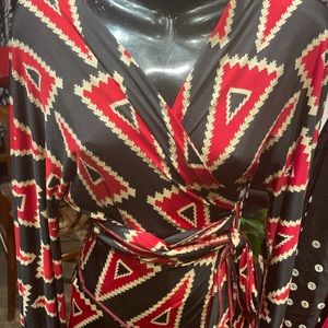 Diamond Knit Jersey Wrap Dress